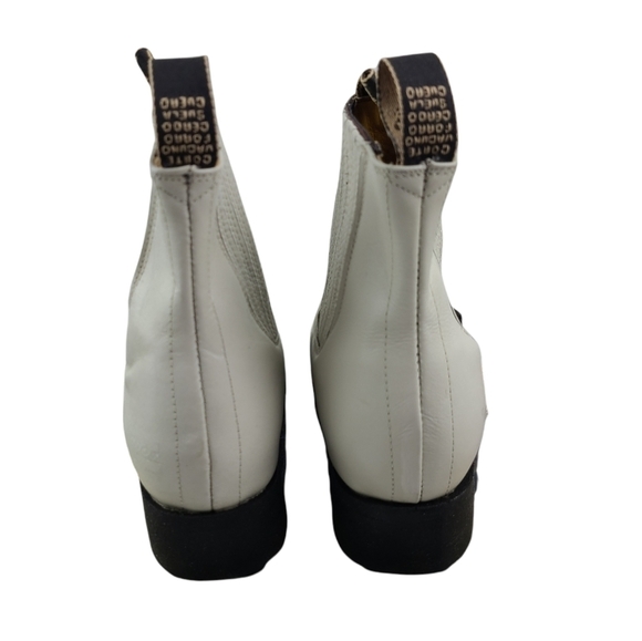 New 7‎ Machos 100% Leather Ivory White Boots sz 9 main image 4